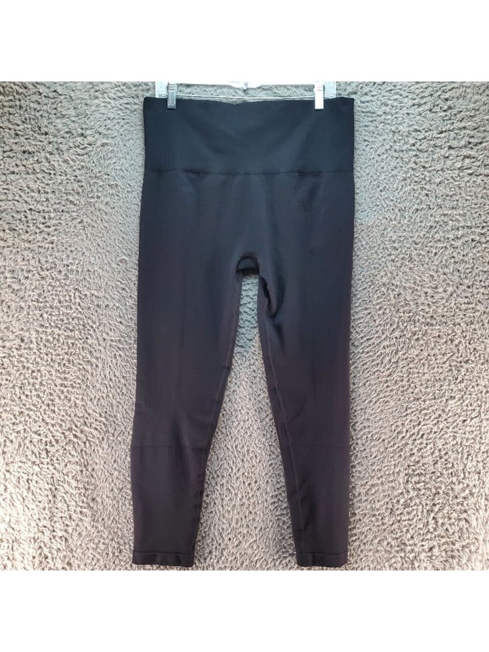 Spanx Pants Womens 2X Look At Me Now Black Seamless Leggings Body Shaping